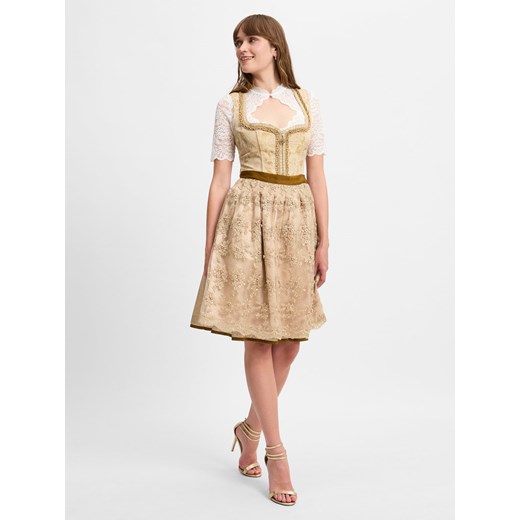 Krüger Dirndl Damski dirndl Kobiety Sztuczne włókno złoty jednolity ze sklepu vangraaf w kategorii Sukienki - zdjęcie 174843675