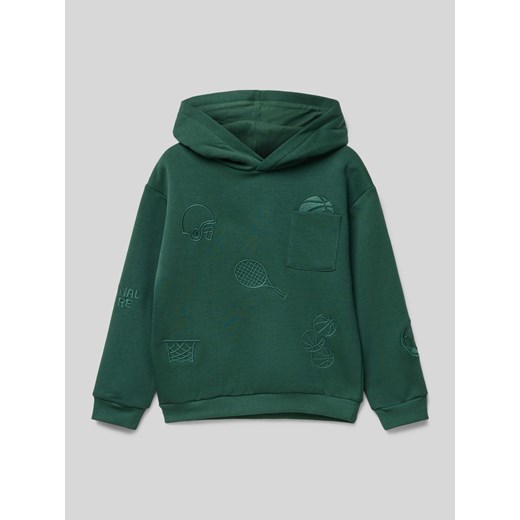 Bluza z kapturem z wyhaftowanymi logo ze sklepu Peek&Cloppenburg  w kategorii Bluzy chłopięce - zdjęcie 174845016