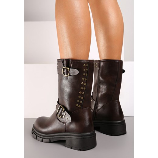 Botki Renee na jesień casual na zamek 