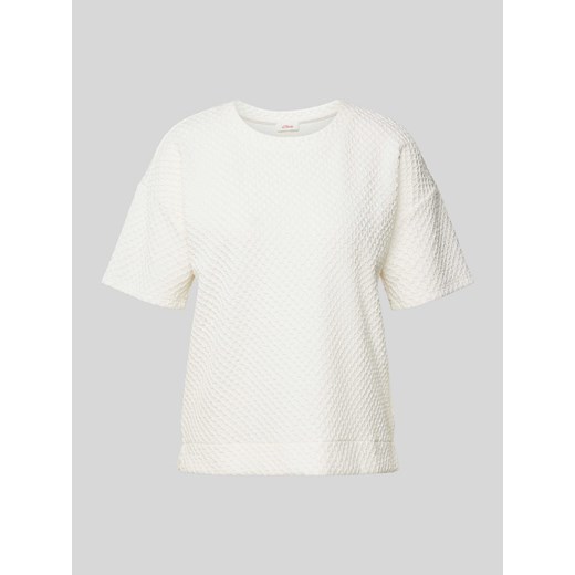 T-shirt o kroju regular fit o fakturowanej powierzchni ze sklepu Peek&Cloppenburg  w kategorii Bluzki damskie - zdjęcie 174848655