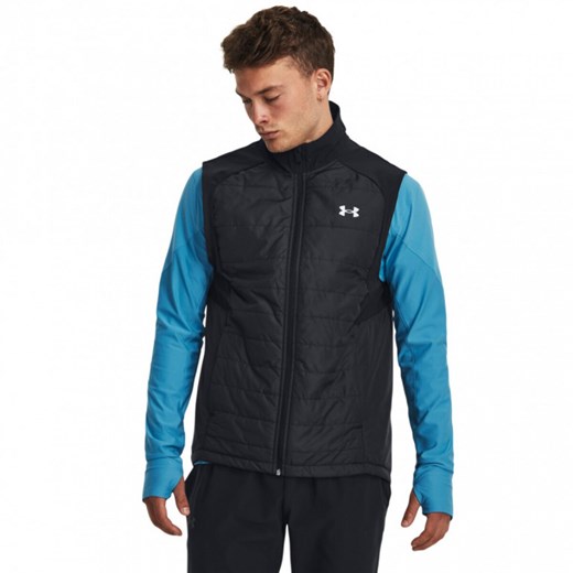 Męski bezrękawnik do biegania Under Armour Launch Pro Insulated Vest - czarny ze sklepu Sportstylestory.com w kategorii Kamizelki męskie - zdjęcie 174849259