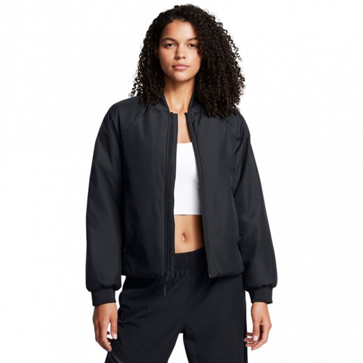 Damska kurtka przejściowa Under Armour Unstoppable Insulated Bomber - czarna ze sklepu Sportstylestory.com w kategorii Kurtki damskie - zdjęcie 174849266