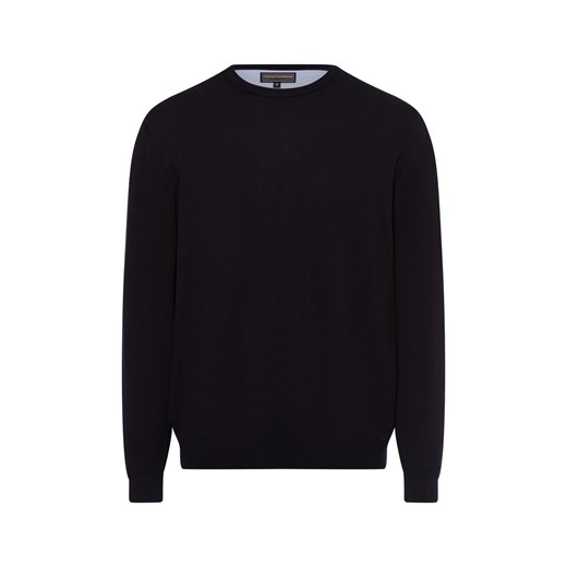 Finshley & Harding Sweter z dodatkiem kaszmiru Mężczyźni drobna dzianina czarny Finshley & Harding L okazja vangraaf
