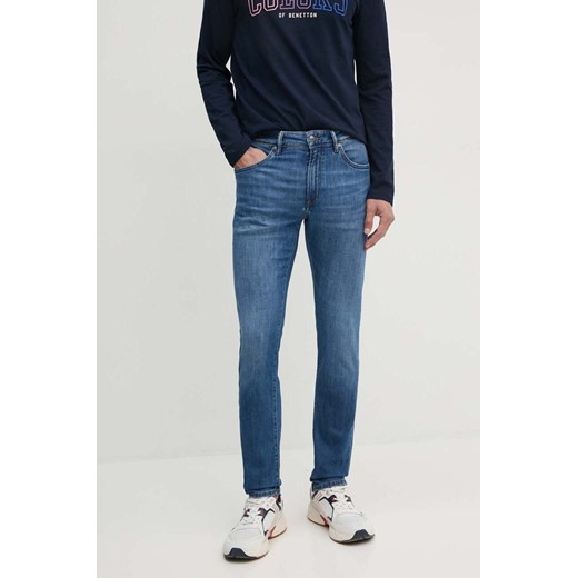 Hackett London jeansy męskie kolor niebieski HM212516R ze sklepu ANSWEAR.com w kategorii Jeansy męskie - zdjęcie 174851135