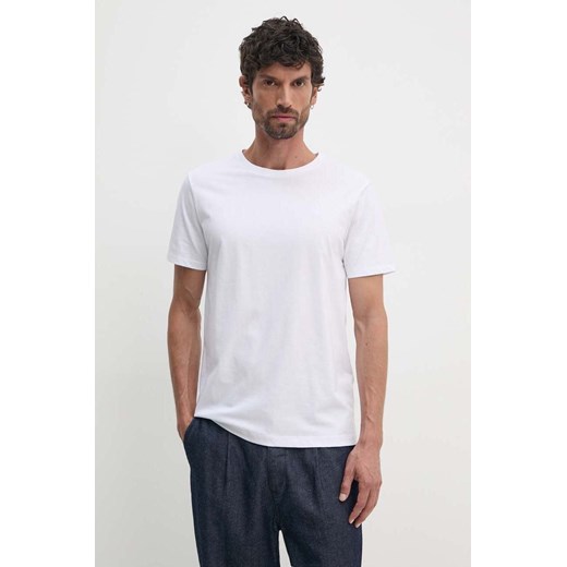 Hackett London t-shirt bawełniany męski kolor biały gładki HM500775 ze sklepu ANSWEAR.com w kategorii T-shirty męskie - zdjęcie 174851299
