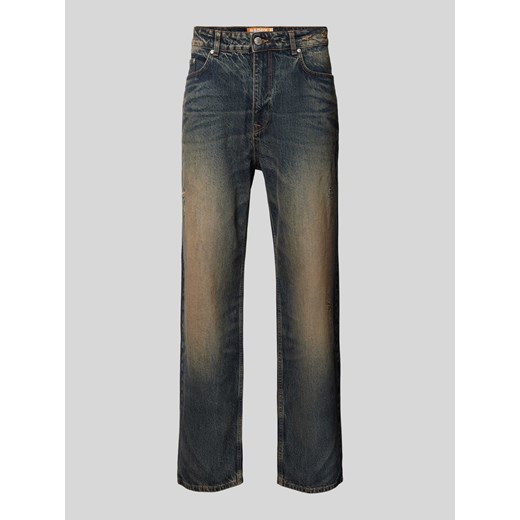Jeansy o kroju baggy z efektem vintage,kolorem i detalem z logo ze sklepu Peek&Cloppenburg  w kategorii Jeansy męskie - zdjęcie 174852407