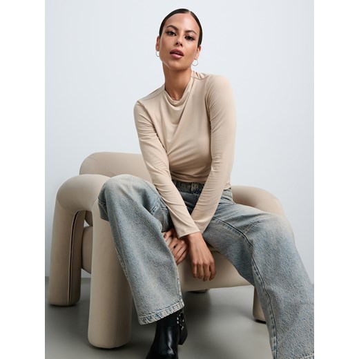 Sinsay - Jeansy baggy - turkusowy Sinsay 42 Sinsay