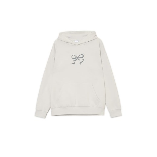 Cropp - Bluza z motywem kokardy - jasny szary ze sklepu Cropp w kategorii Bluzy damskie - zdjęcie 174856638