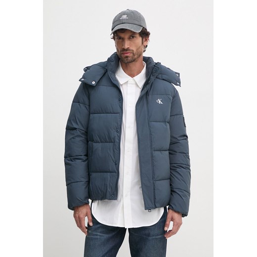 Calvin Klein Jeans kurtka męska kolor granatowy zimowa J30J326104 ze sklepu ANSWEAR.com w kategorii Kurtki męskie - zdjęcie 174858366