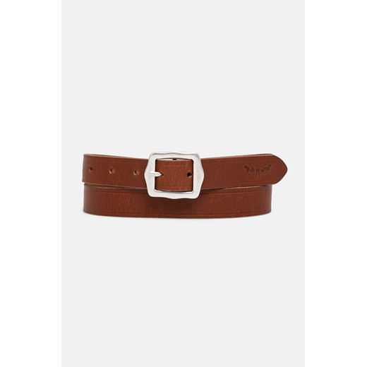 Levi&apos;s pasek skórzany damski kolor brązowy D7866-0002 ze sklepu ANSWEAR.com w kategorii Paski damskie - zdjęcie 174858766