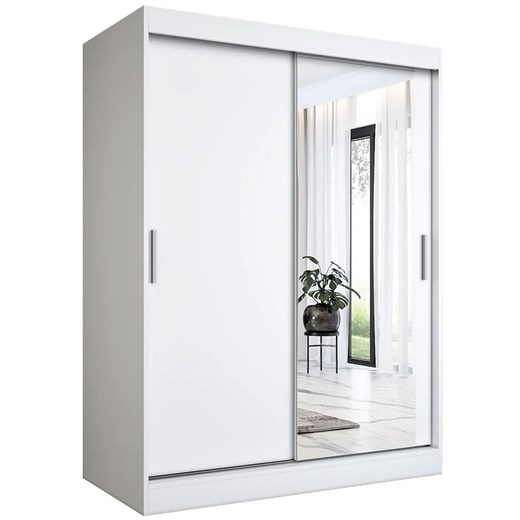 Biała szafa przesuwna 150 cm - Palmira 4X Elior One Size Edinos.pl
