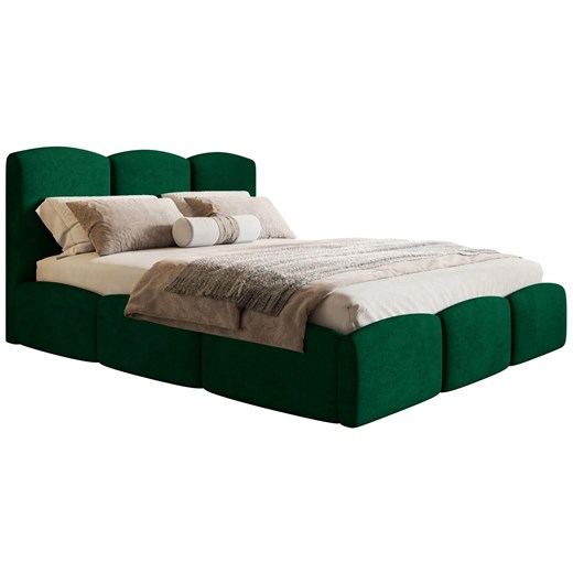 Podwójne łóżko welurowe z eleganckim zagłówkiem 180x200 Nifea 4X - 36 kolorów Elior One Size Edinos.pl