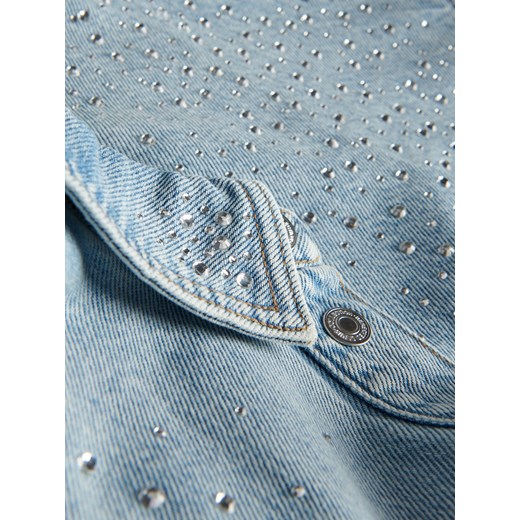 Reserved - Jeansowa koszula z aplikacją - niebieski Reserved L Reserved