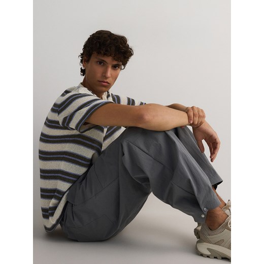 Reserved - T-shirt comfort w paski - wielobarwny Reserved M Reserved