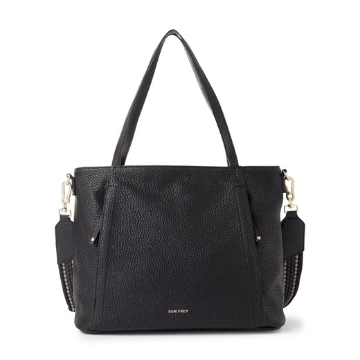 Suri Frey Sprzedawca damski - SFY Cory Kobiety Sztuczna skóra czarny wypukły wzór tkaniny ze sklepu vangraaf w kategorii Torby Shopper bag - zdjęcie 174875145