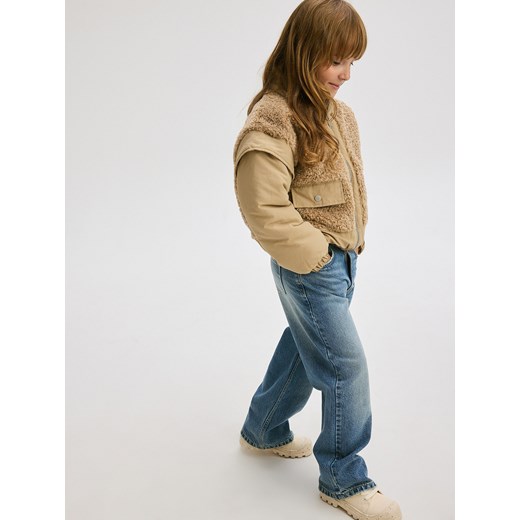 Reserved - Kurtka z odpinanymi rękawami - beżowy Reserved 122 (6-7 lat) Reserved