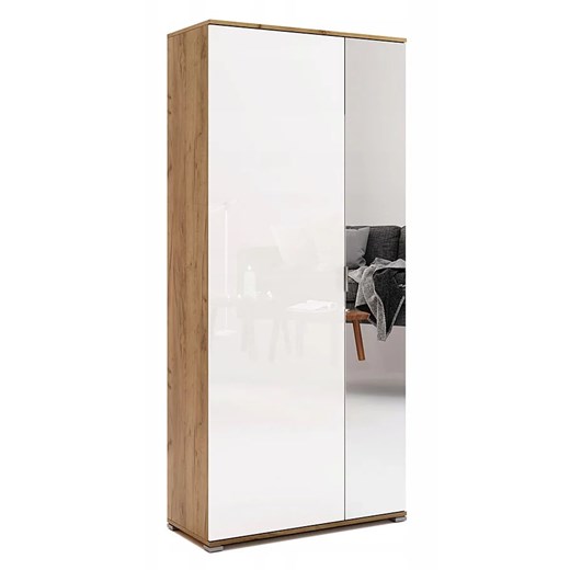 Dwudrzwiowa nowoczesna szafa z lustrem M1-S54 ze sklepu Edinos.pl w kategorii Szafy - zdjęcie 174880525