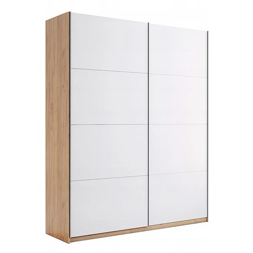 Nowoczesna szafa przesuwna dąb craft + biały - Azarox 24X Elior One Size Edinos.pl