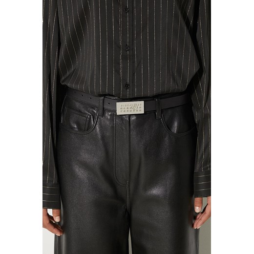MM6 Maison Margiela pasek skórzany damski kolor czarny SA6TP0010.P7179 One size ANSWEAR.com
