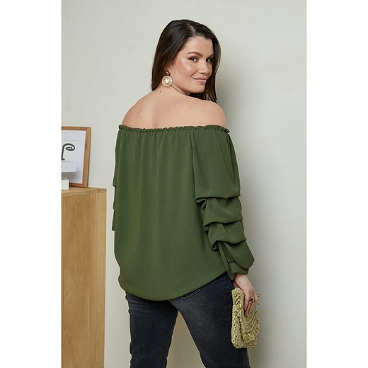 Curvy Lady Bluzka w kolorze khaki Curvy Lady 40/42 promocja Limango Polska