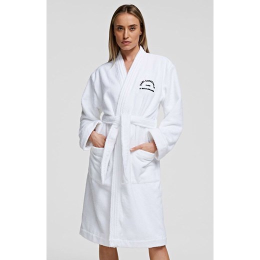Karl Lagerfeld szlafrok unisex Logo 215W2180, Kolor biały, Rozmiar S, Karl Karl Lagerfeld L okazyjna cena Primodo