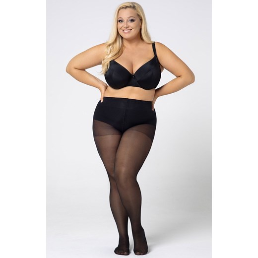 Plus size gładkie rajstopy damskie Reinforced victoria 30 DEN, Kolor czarny (onyx), Rozmiar 5, Mona Queen Size ze sklepu Primodo w kategorii Rajstopy - zdjęcie 174904288