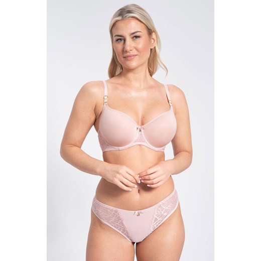 Samanta biustonosz miękki soft Amelia A460, Kolor róż pudrowy-wzór, Rozmiar 65D, Samanta ze sklepu Primodo w kategorii Biustonosze - zdjęcie 174908718