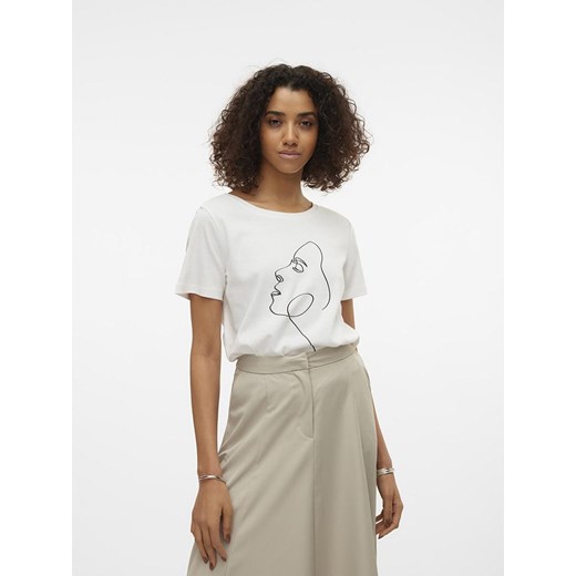 Vero Moda Koszulka w kolorze białym Vero Moda M okazyjna cena Limango Polska