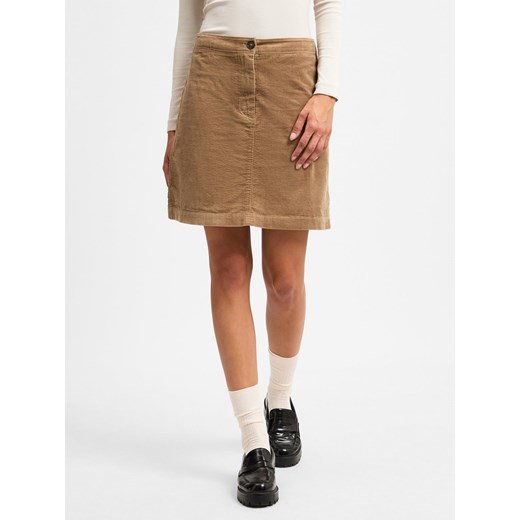 Marc O'Polo Damska spódnica mini Kobiety Bawełna wielbłądzi jednolity ze sklepu vangraaf w kategorii Spódnice - zdjęcie 174924789
