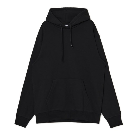 Cropp - Czarna bluza regular z kapturem - czarny Cropp XS Cropp