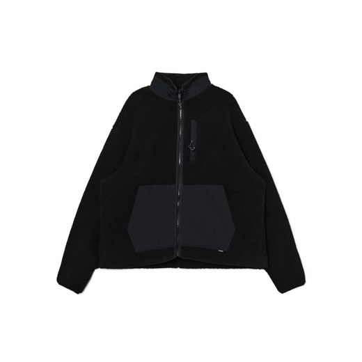 Cropp - Czarna bluza sherpa - czarny Cropp S Cropp