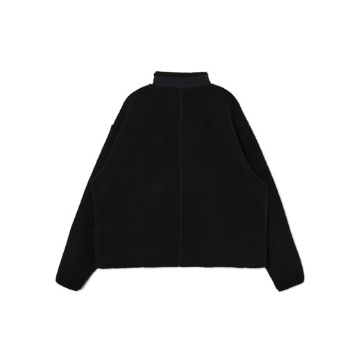 Cropp - Czarna bluza sherpa - czarny Cropp XL Cropp