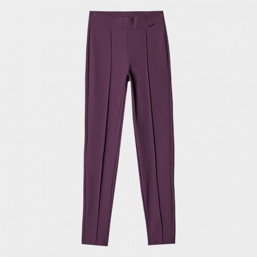 Damskie legginsy basic 4F 4FRAW24TTIGF225 - fioletowe ze sklepu Sportstylestory.com w kategorii Spodnie damskie - zdjęcie 174927627