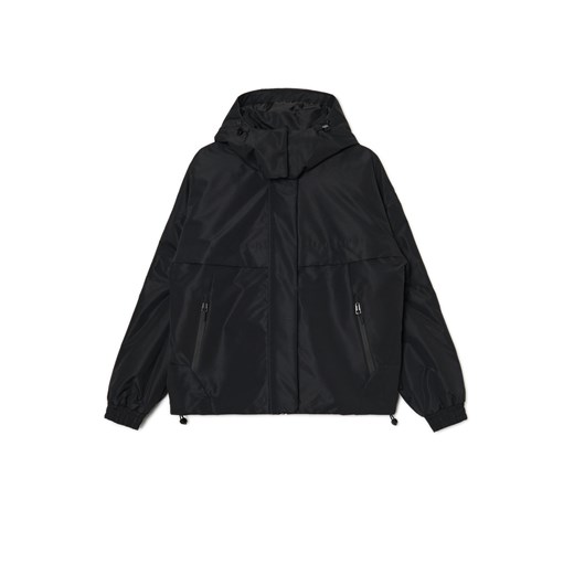 Cropp - Czarna kurtka anorak z kapturem - czarny ze sklepu Cropp w kategorii Kurtki damskie - zdjęcie 174928588