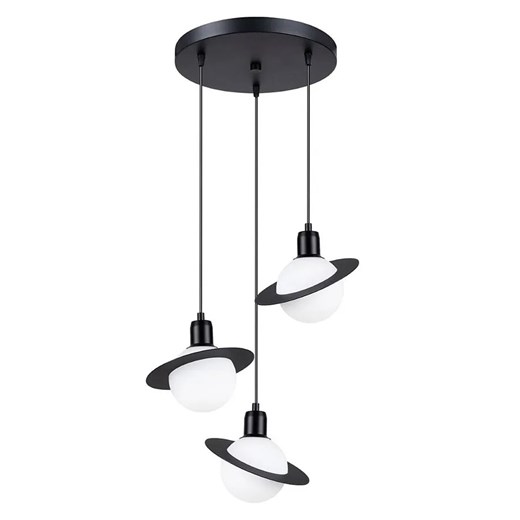 Czarna potrójna lampa wisząca nad stół - 3X A605 C6-W14 ze sklepu Edinos.pl w kategorii Lampy wiszące - zdjęcie 174929307