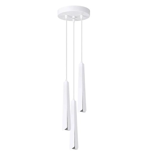 Biała lampa wisząca z 3 długimi kloszami - A610-Zana Lumes One Size Edinos.pl