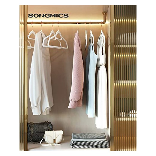 Songmics Wieszaki (50 szt.) w kolorze różowozłoto-białym na ubrania - 43,5 x Songmics onesize promocyjna cena Limango Polska