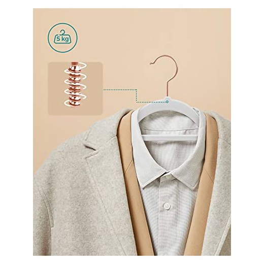 Songmics Wieszaki (50 szt.) w kolorze różowozłoto-białym na ubrania - 43,5 x Songmics onesize Limango Polska wyprzedaż