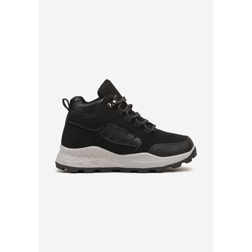 Czarne Botki Typu Sneakersy na Grubej Podeszwie Isalore ze sklepu born2be.pl w kategorii Buty zimowe dziecięce - zdjęcie 174932918