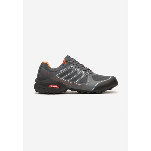 Ciemnoszare Buty Sportowe Sznurowane na Grubej Podeszwie Eriena ze sklepu born2be.pl w kategorii Buty sportowe męskie - zdjęcie 174934388