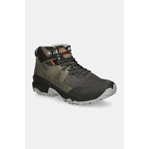 Mammut buty Sertig II Mid GTX męskie kolor zielony ze sklepu ANSWEAR.com w kategorii Buty trekkingowe męskie - zdjęcie 174936538