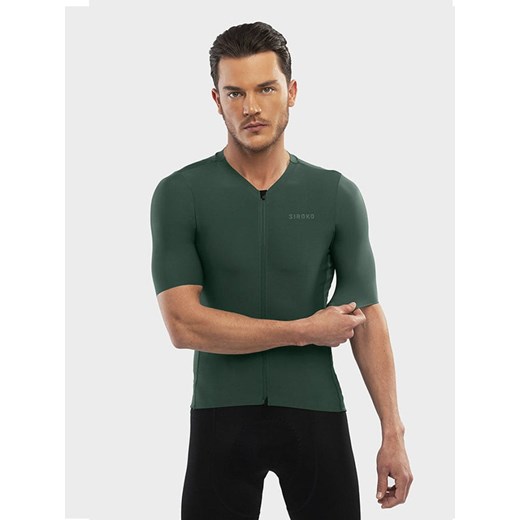 Siroko Koszulka kolarska &quot;SRX PRO Dauphiné&quot; w kolorze khaki ze sklepu Limango Polska w kategorii T-shirty męskie - zdjęcie 174937767