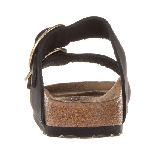 Birkenstock Skórzane klapki "Arizona Big Buckle" w kolorze czarnym 39 Limango Polska okazyjna cena