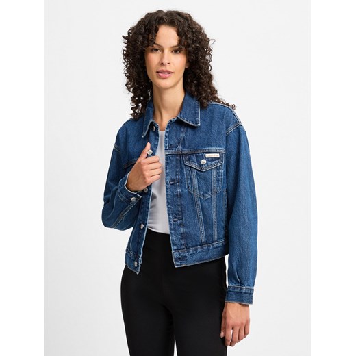 Calvin Klein Jeans Damska kurtka dżinsowa Kobiety Bawełna denim jednolity ze sklepu vangraaf w kategorii Kurtki damskie - zdjęcie 174939277