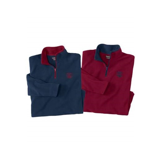 Zestaw 2 swetrów z mikropolaru Outdoor ze sklepu Atlas For Men w kategorii Swetry męskie - zdjęcie 174939359