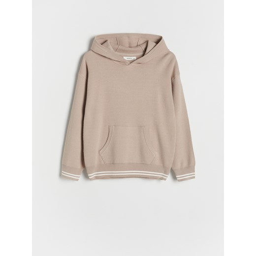 Reserved - Sweter z kapturem - beżowy ze sklepu Reserved w kategorii Swetry chłopięce - zdjęcie 174942417