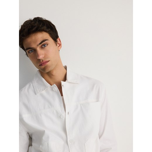 Reserved - Koszula comfort z domieszką lnu - biały Reserved L Reserved