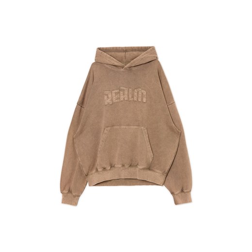 Cropp - Beżowa bluza hoodie z efektem sprania - beżowy ze sklepu Cropp w kategorii Bluzy męskie - zdjęcie 174943098