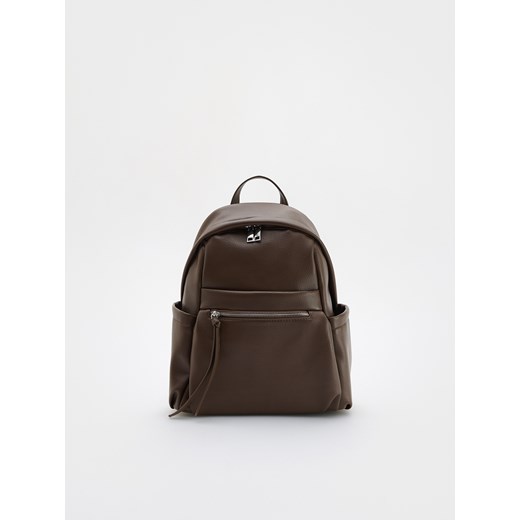 Reserved - Plecak z imitacji skóry - brązowy Reserved ONE SIZE Reserved