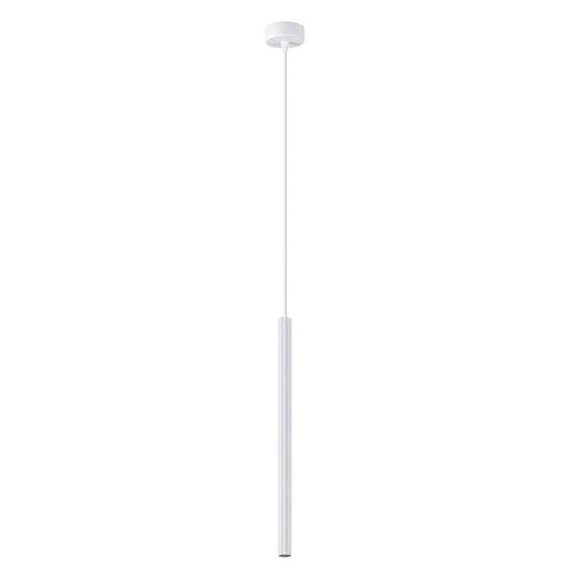 Biała ryflowana lampa wisząca tuba A612 E0-N12 ze sklepu Edinos.pl w kategorii Lampy wiszące - zdjęcie 174944717